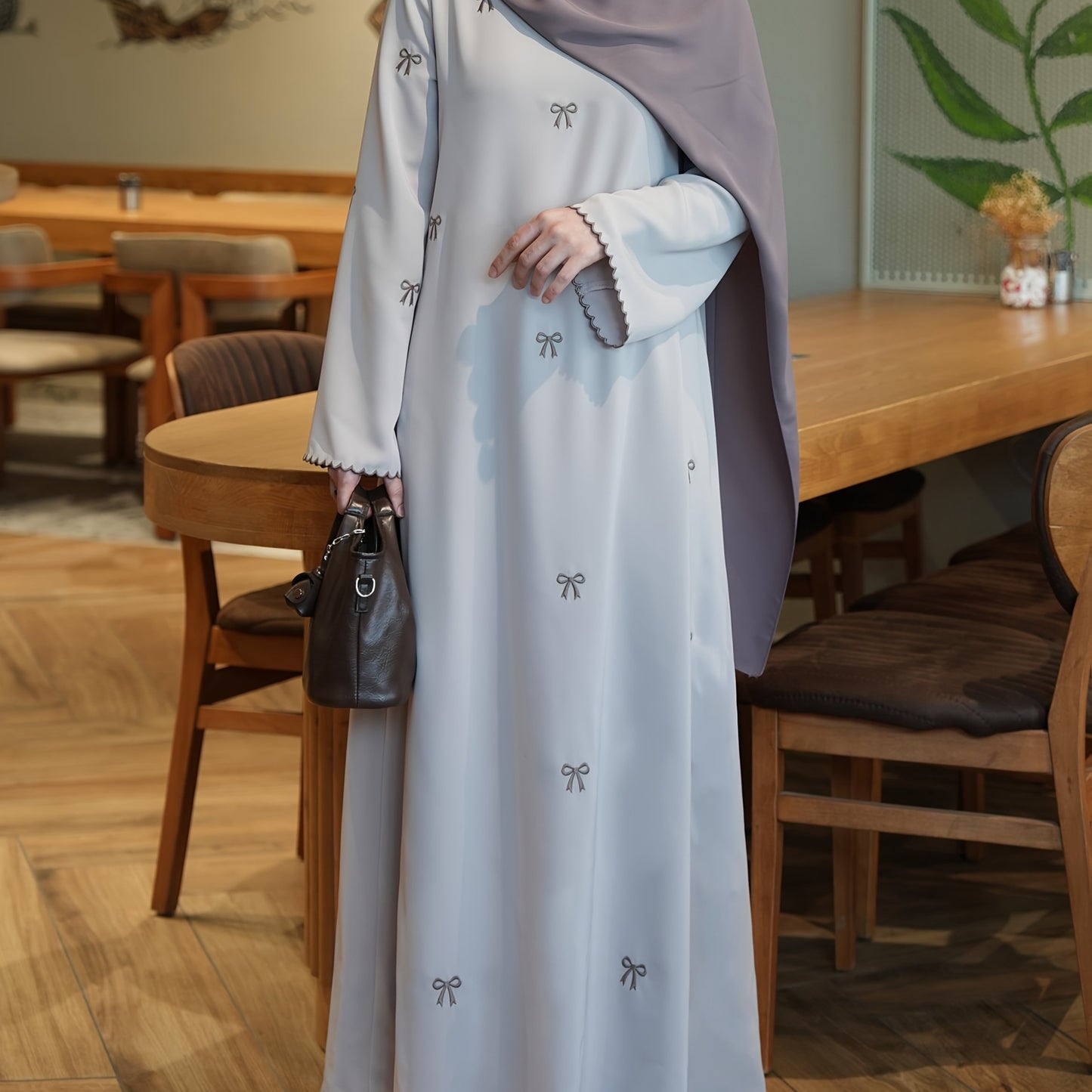 Women's Elegant Islamic Abaya Maxab - Long Formal & Everyday Muslim Dress with Floor-Length Coverage, Non-Stretchy Fabric for Ramadan, Prayer, Travel - Modest Islamic Clothing (Headscarf Not Included), Muslim Clothes, Religio
