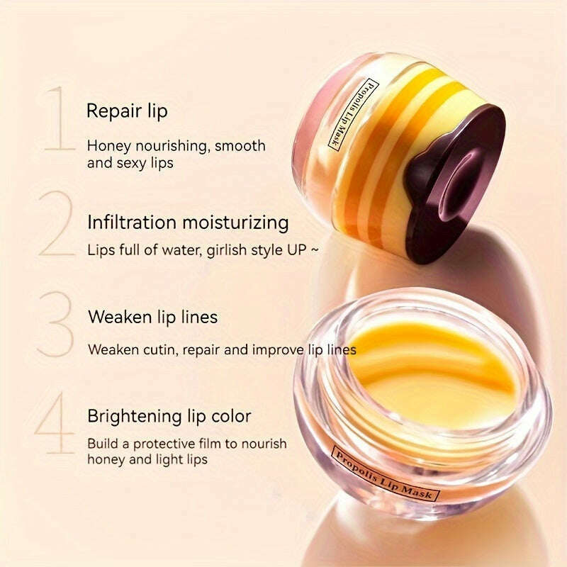 Nourishing Honey Lip Balm & Mask Duo: Hydrating & Repairing