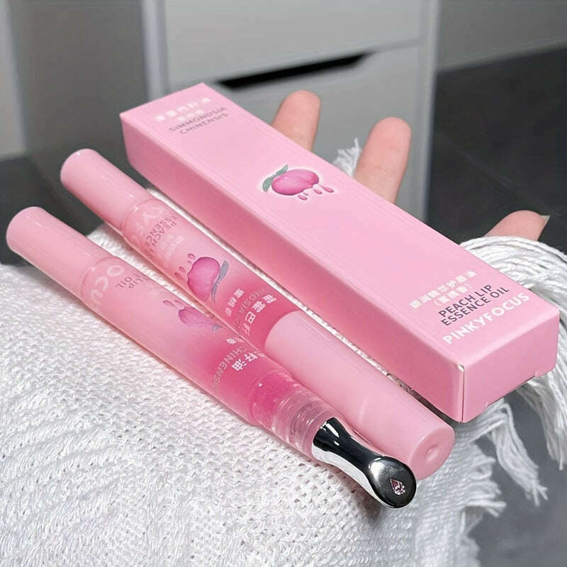 Peach Blossom Essence Lip Oil: Glossy, Moisturizing, Unisex