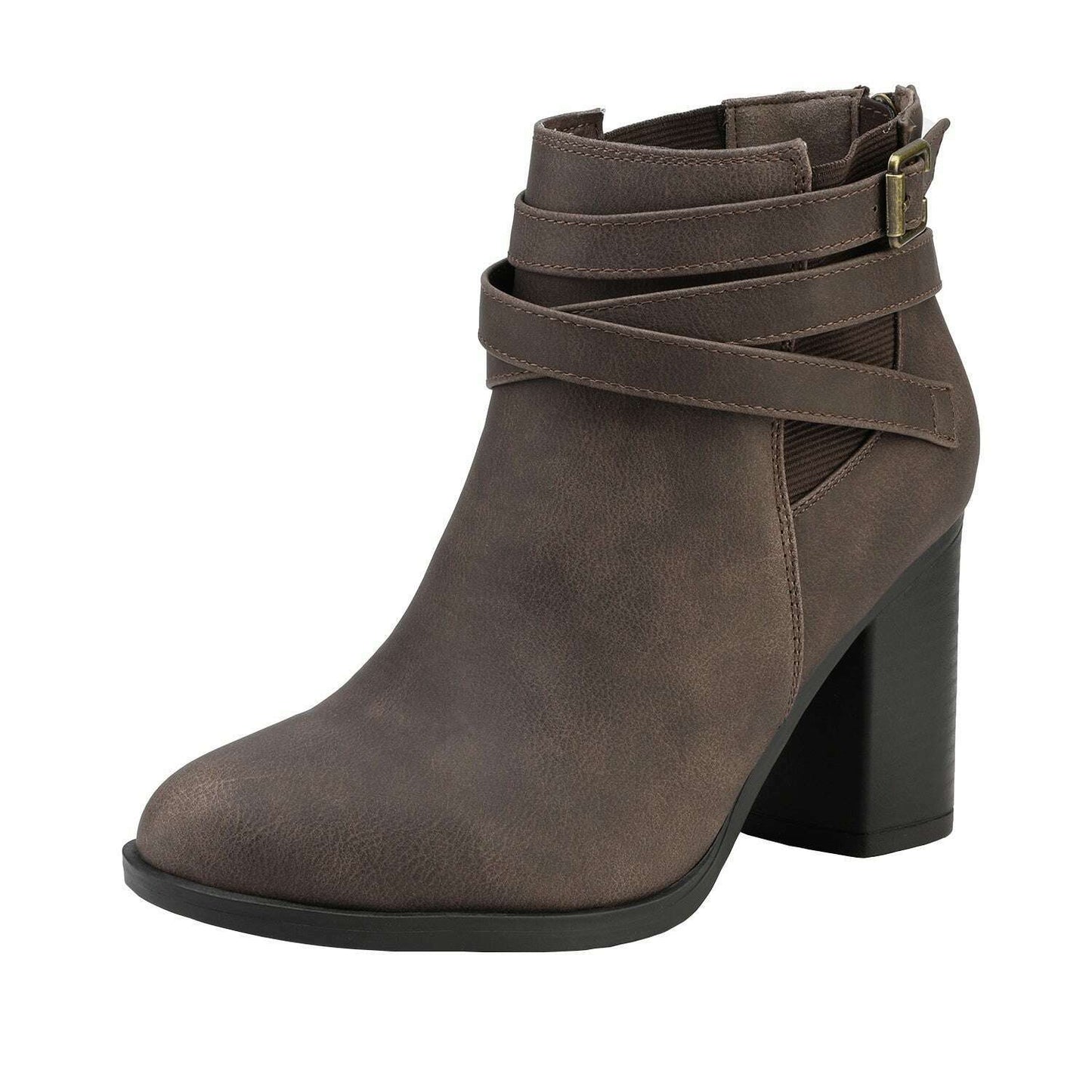 Women's Chunky High Heel Ankle Boots Close Toe Fall Heeled Booties Shoes, Autumn Winter Boots, fit spring, summer, autumn and winter