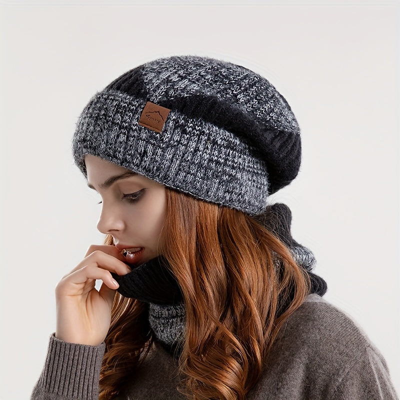 Winter Hat & Scarf Set – Women’s Plush Ear Warmer
