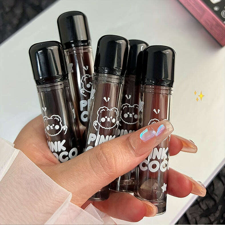 Bear Dudu Mirror Lip Glaze: Non-Fading, Whitening, Glossy Finish