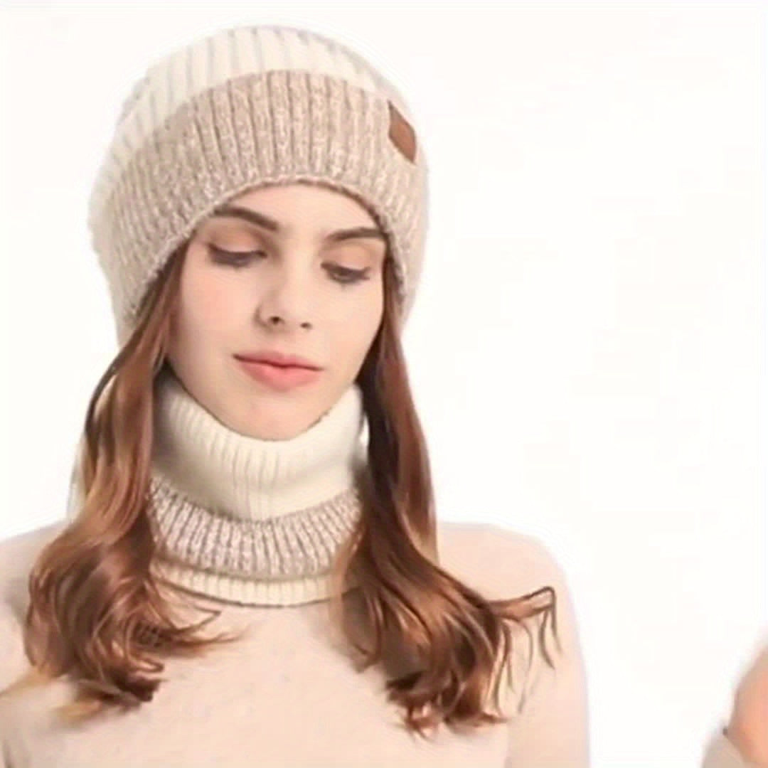 Winter Hat & Scarf Set – Women’s Plush Ear Warmer