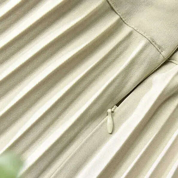 Designer Pleated Skirt – High Waist, Elegant, Luxury Fashion - D&M Boutique