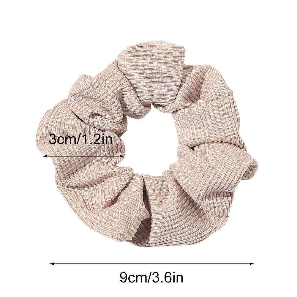 Striped Elastic Hair Scrunchies (Set of 4)