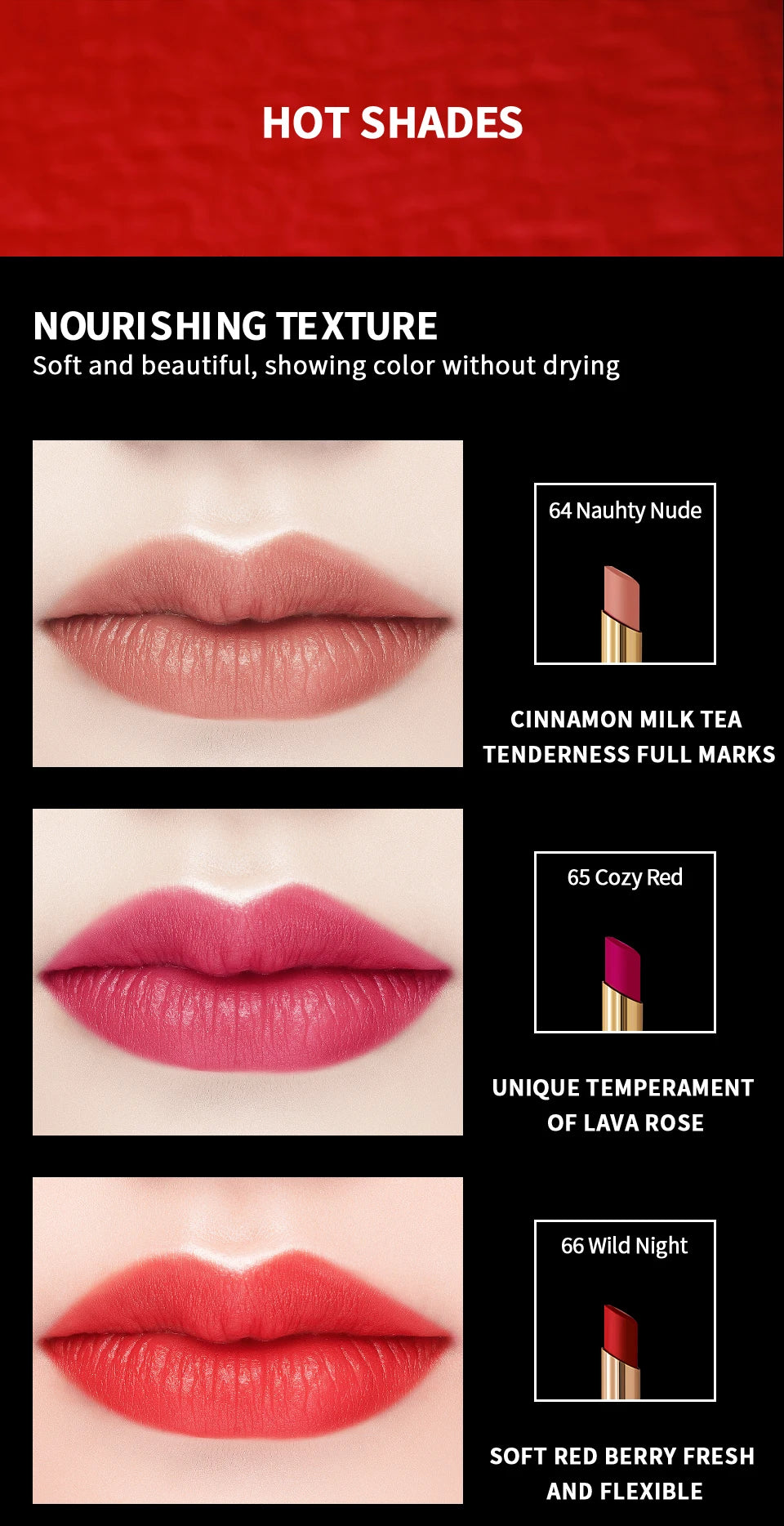 CHARMACY 16-Color Waterproof Matte Lipstick