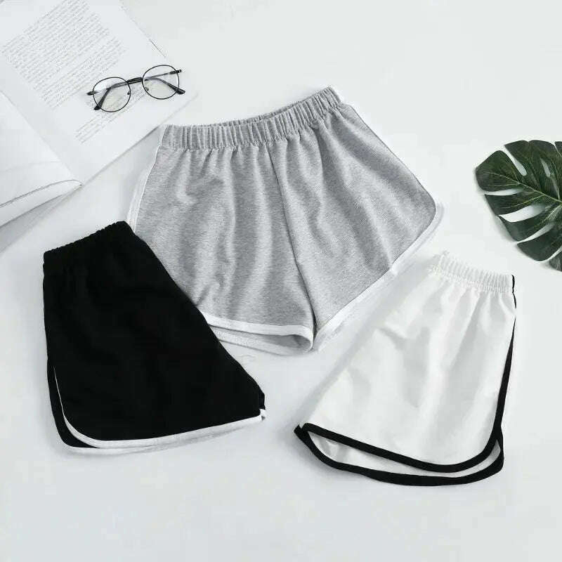 Striped Sports Shorts – High Waisted, Loose Fit, Summer Fashion - D&M Boutique