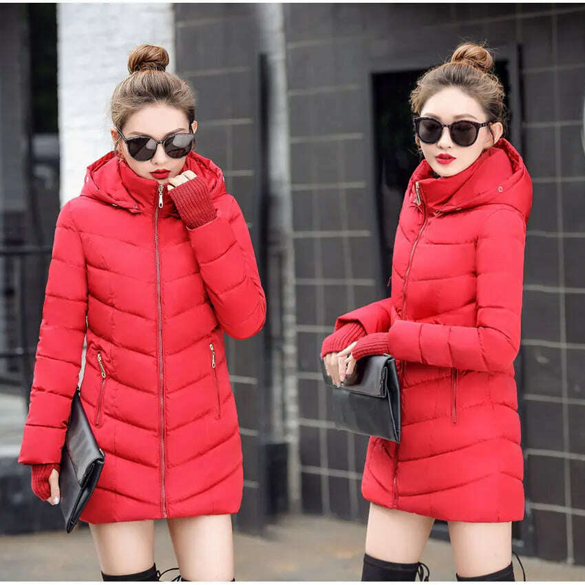 Fashion Slim Winter Jacket – Cotton Padded, Warm, Long Parka - D&M Boutique