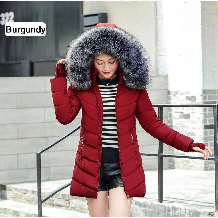 Fashion Slim Winter Jacket – Cotton Padded, Warm, Long Parka - D&M Boutique