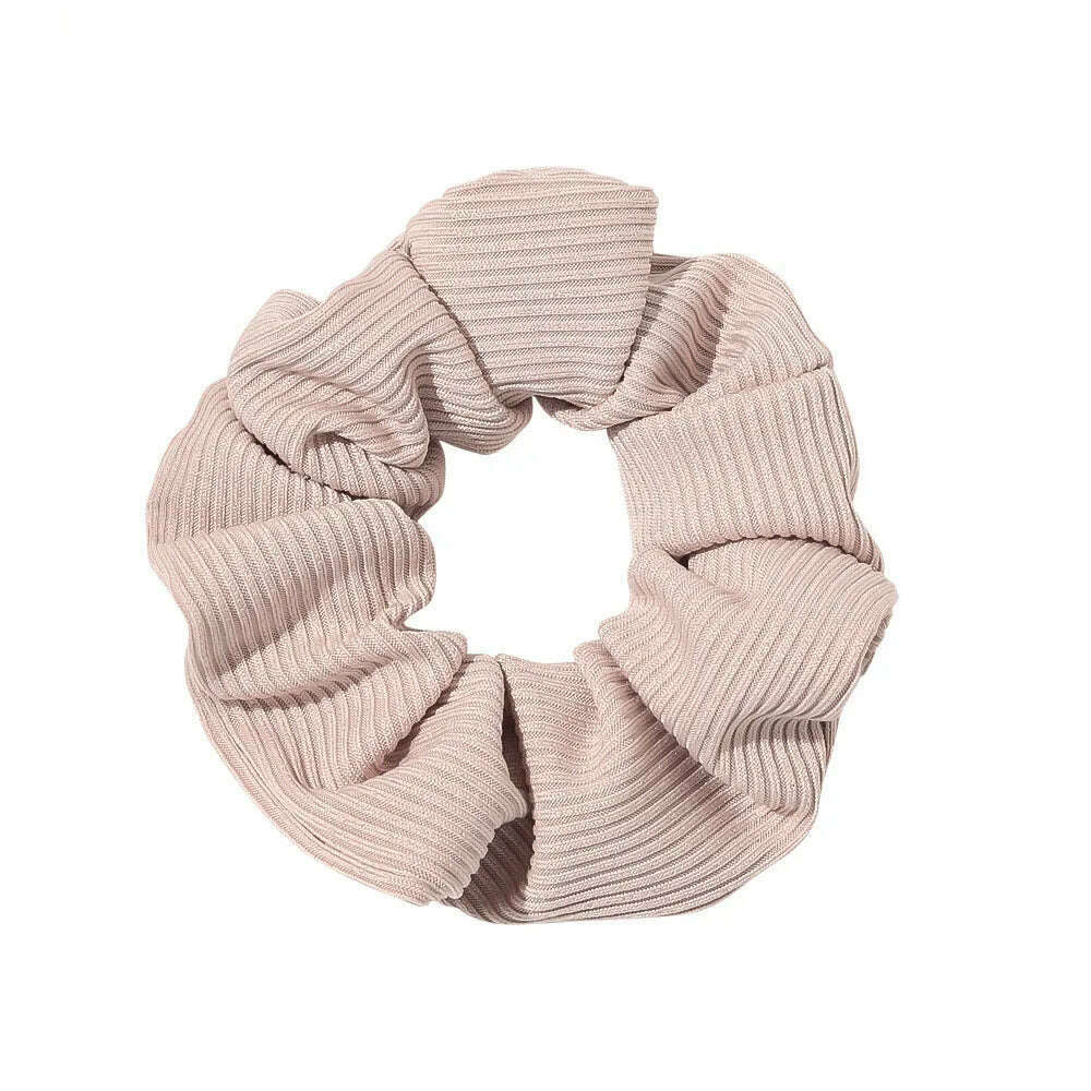 Striped Elastic Hair Scrunchies (Set of 4)