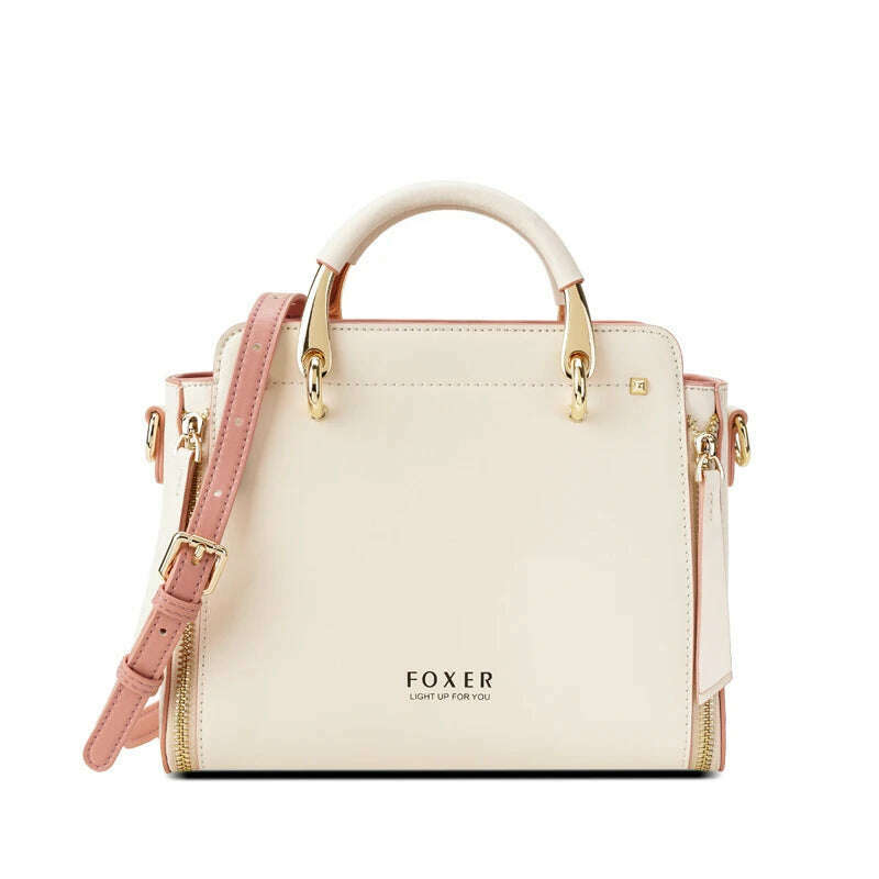 FOXER Split Leather Crossbody Bag Elegant & Spacious