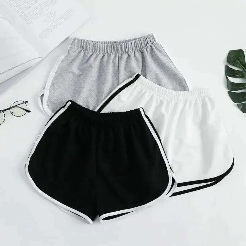 Striped Sports Shorts – High Waisted, Loose Fit, Summer Fashion - D&M Boutique