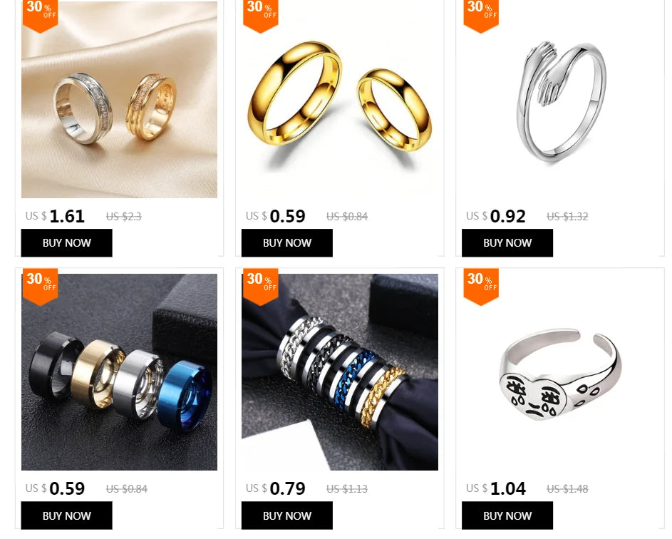 4mm Couple Lover Engagement Rings for Women Men Stainless Steel Ring with Zircon Korean Style Jewelry for Wedding WC033