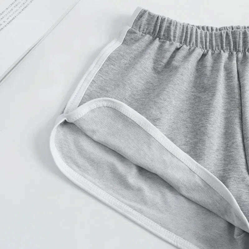 Striped Sports Shorts – High Waisted, Loose Fit, Summer Fashion - D&M Boutique