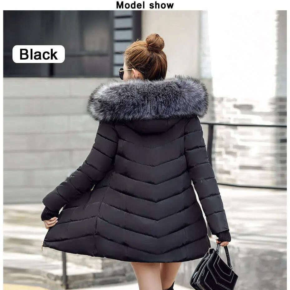 Fashion Slim Winter Jacket – Cotton Padded, Warm, Long Parka - D&M Boutique