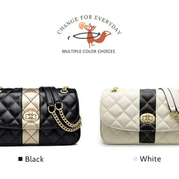 FOXER Women’s Crossbody Bag Diamond Lattice Split Leather