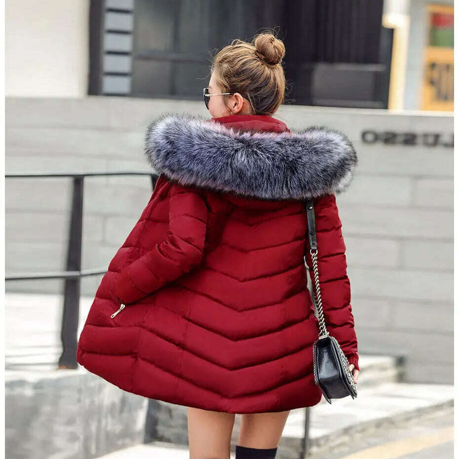Fashion Slim Winter Jacket – Cotton Padded, Warm, Long Parka - D&M Boutique