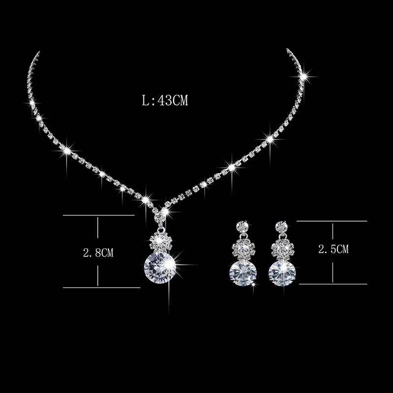 Elegant Crystal Bride Jewelry Set