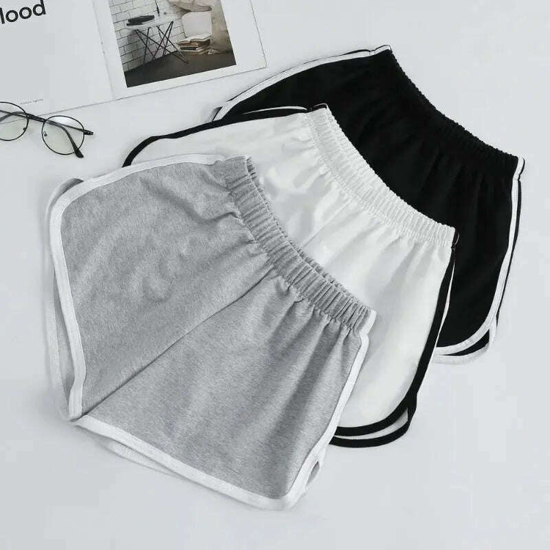 Striped Sports Shorts – High Waisted, Loose Fit, Summer Fashion - D&M Boutique