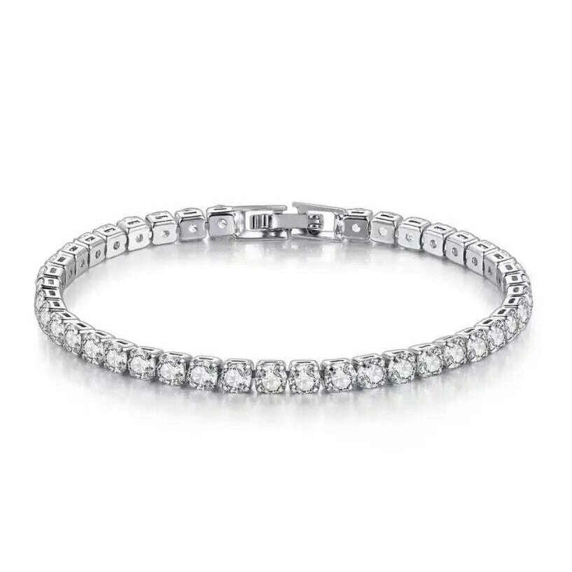 3MM D VVS Moissanite Tennis Bracelet S925 Wedding Gift