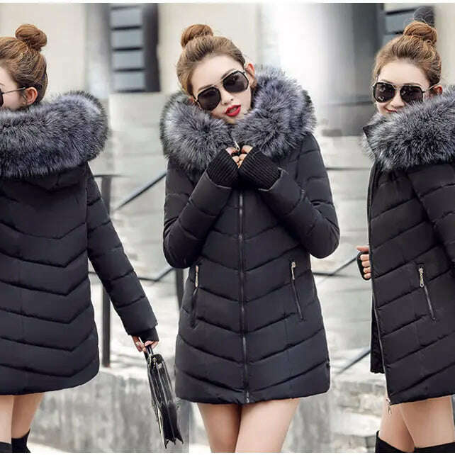 Fashion Slim Winter Jacket – Cotton Padded, Warm, Long Parka - D&M Boutique
