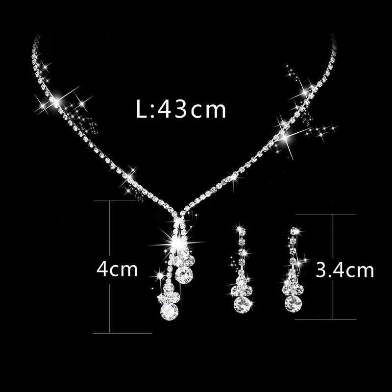 Elegant Crystal Bride Jewelry Set