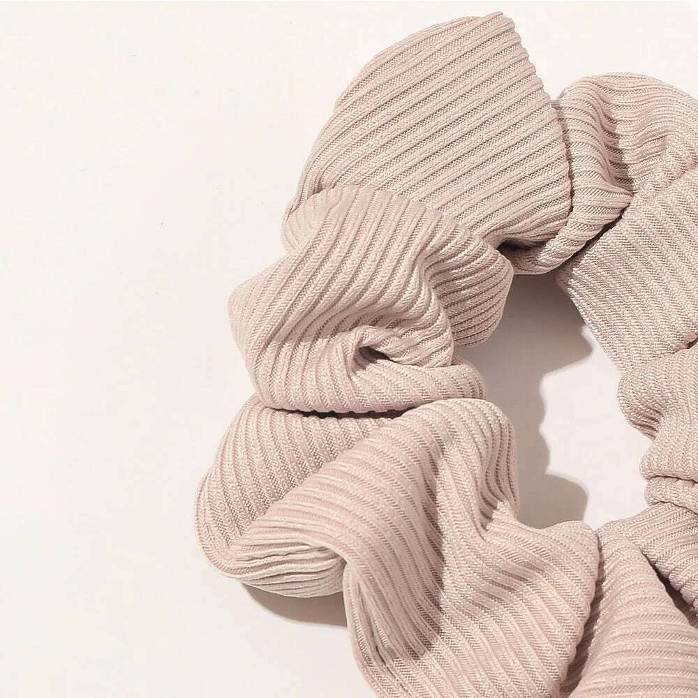 Striped Elastic Hair Scrunchies (Set of 4)