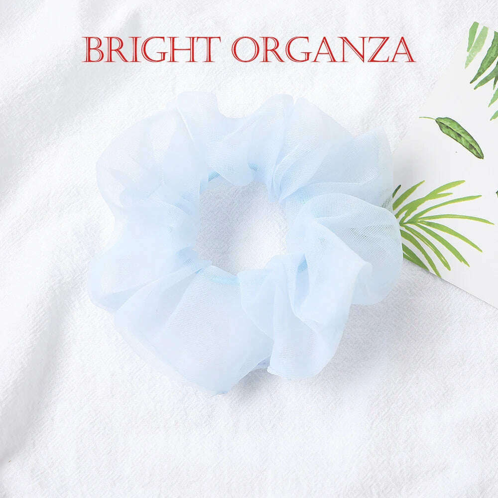 Striped Elastic Hair Scrunchies (Set of 4)