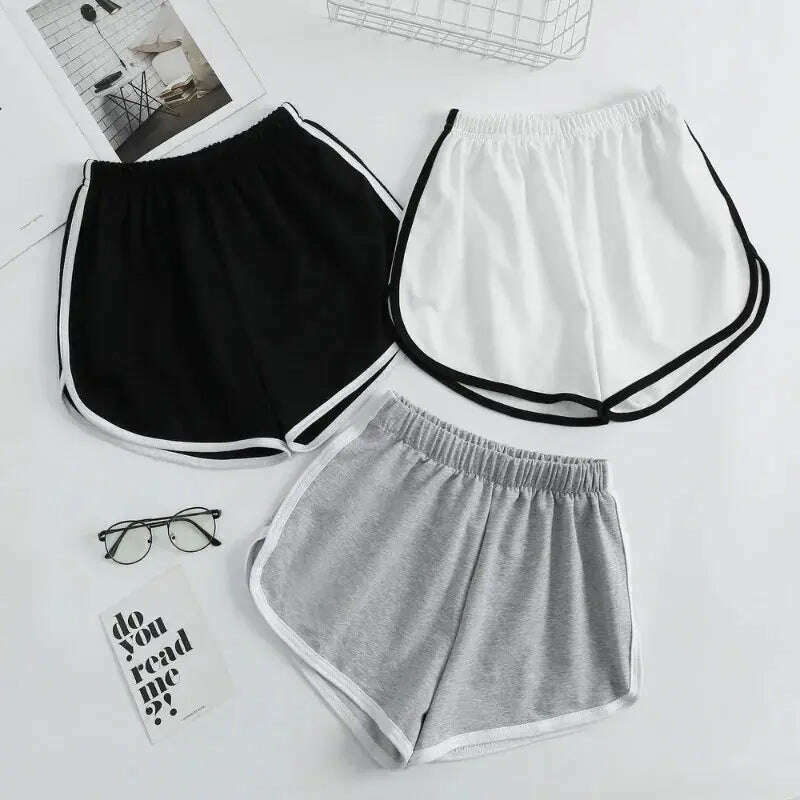 Striped Sports Shorts – High Waisted, Loose Fit, Summer Fashion - D&M Boutique