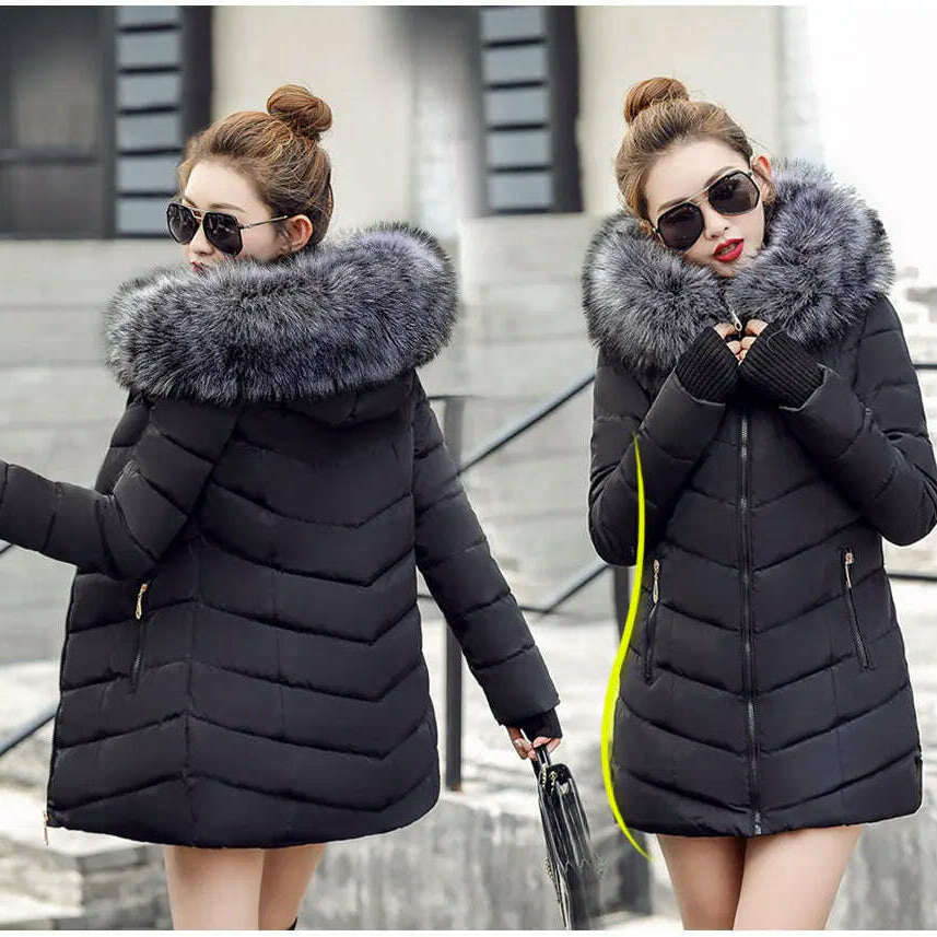 Fashion Slim Winter Jacket – Cotton Padded, Warm, Long Parka - D&M Boutique