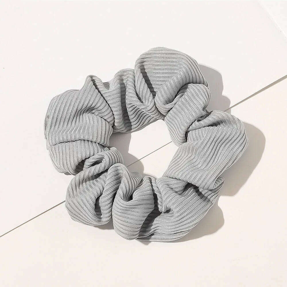 Striped Elastic Hair Scrunchies (Set of 4)