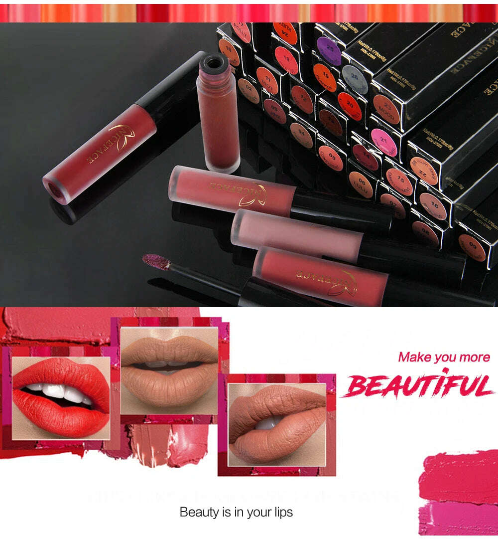 NICEFACE Nude Matte Liquid Lipstick