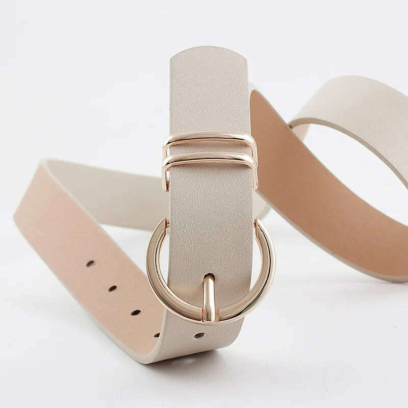 High-Quality Faux Leather Designer Women's Belt