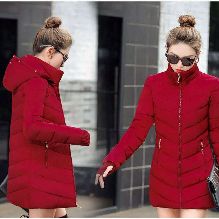 Fashion Slim Winter Jacket – Cotton Padded, Warm, Long Parka - D&M Boutique