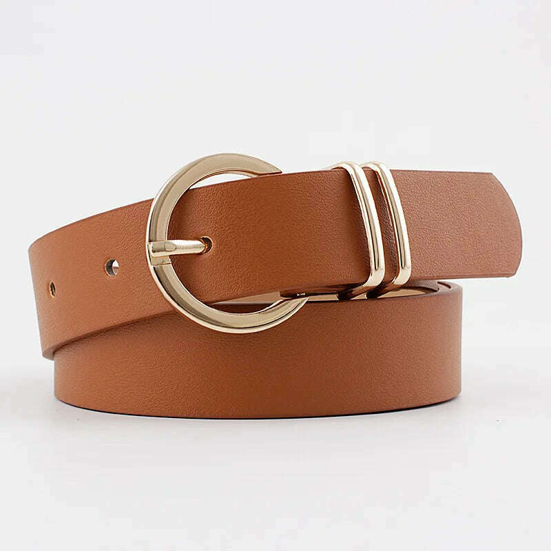 High-Quality Faux Leather Designer Women's Belt