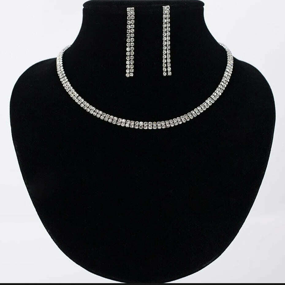 Sparkling Rhinestone Crystal Jewelry Set
