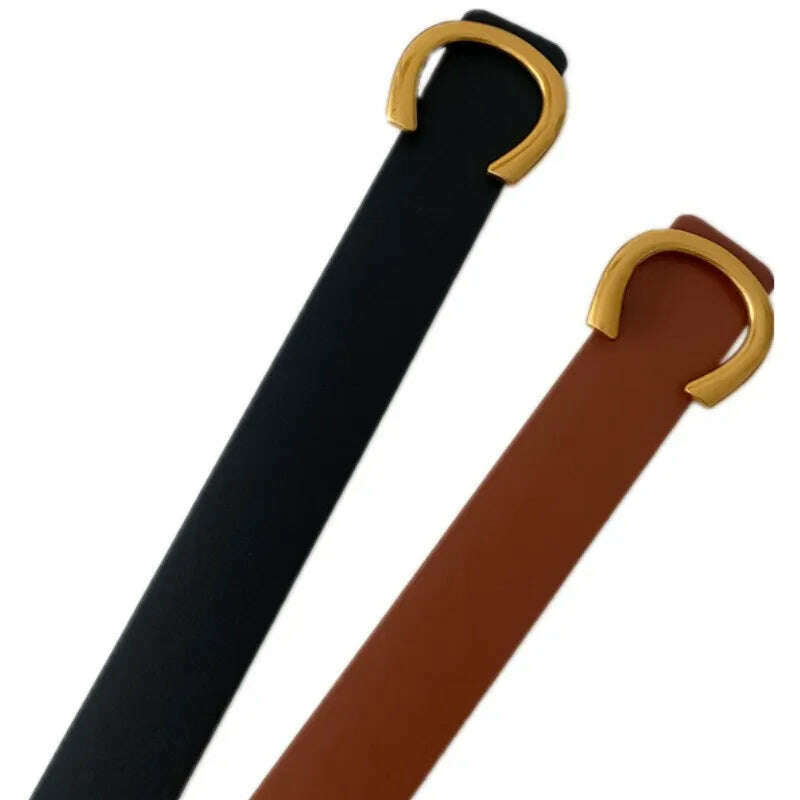 Punk Vintage Big Buckle PU Leather Belt for Women
