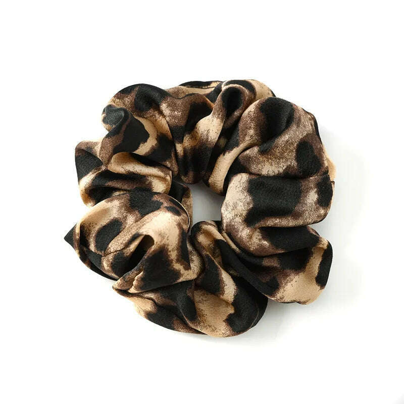 Soft Animal Leopard Print Hair Scrunchie