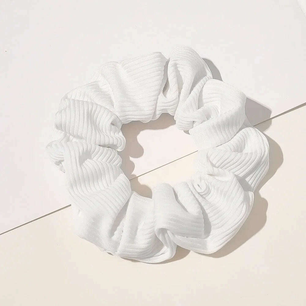 Striped Elastic Hair Scrunchies (Set of 4)