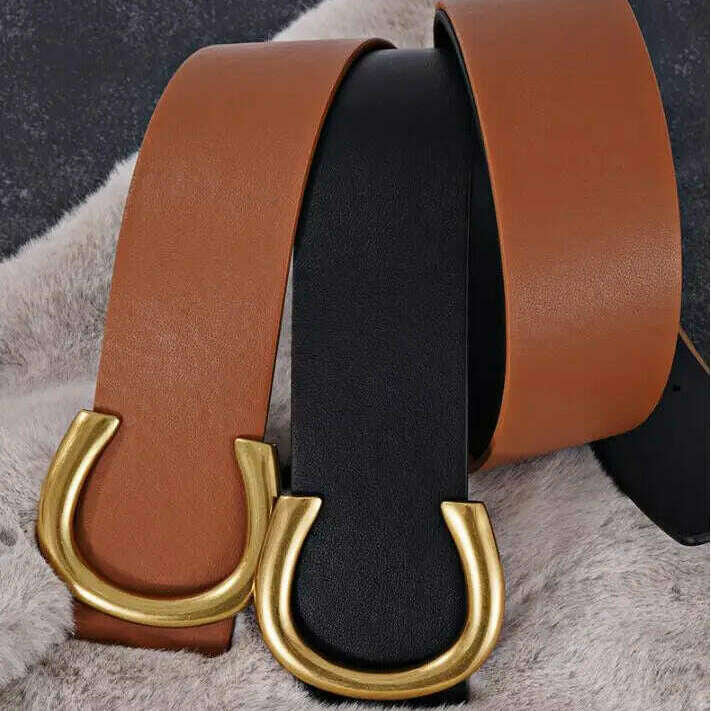 Punk Vintage Big Buckle PU Leather Belt for Women