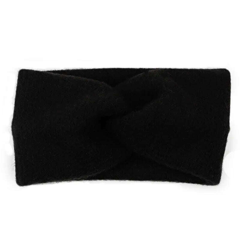 Korean Winter Wide Knitting Cross Headband