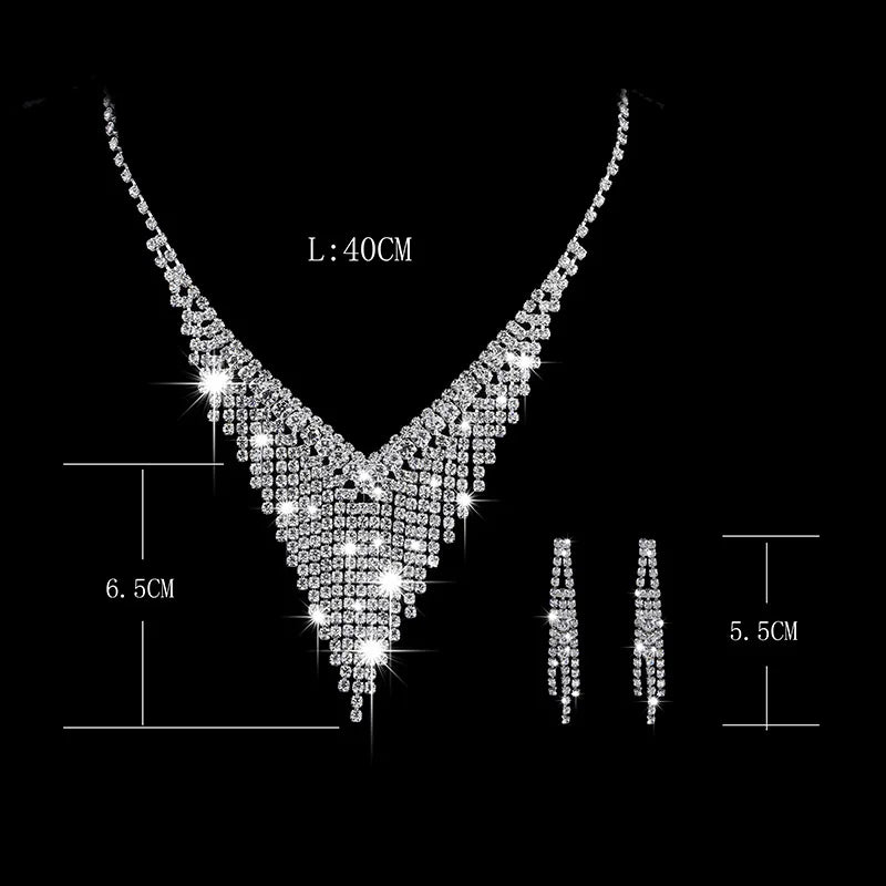 Elegant Crystal Bride Jewelry Set