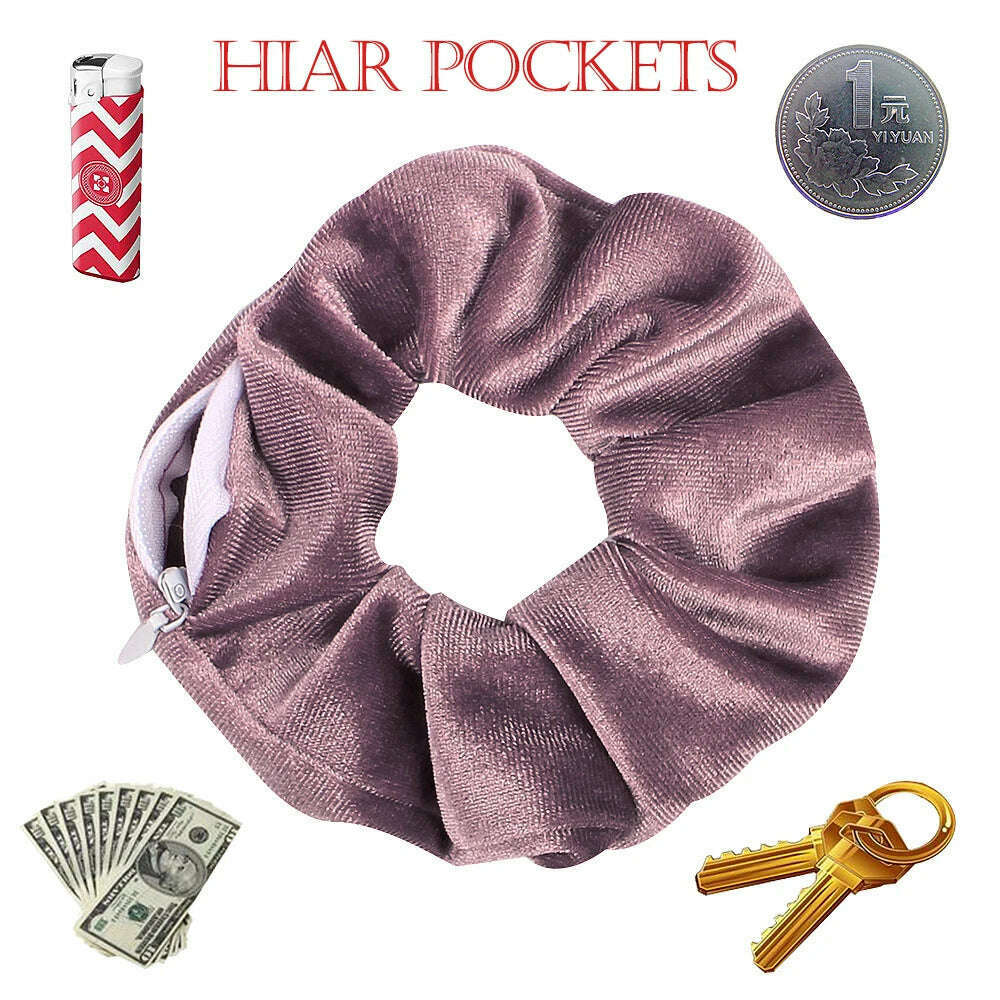 Striped Elastic Hair Scrunchies (Set of 4)