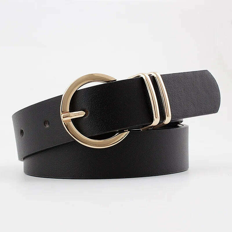 High-Quality Faux Leather Designer Women's Belt