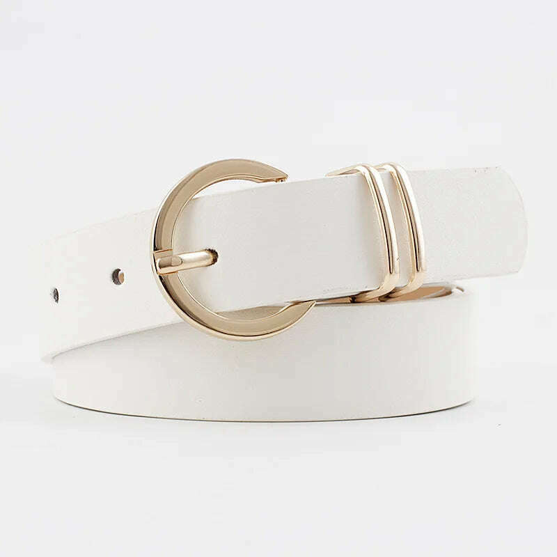 High-Quality Faux Leather Designer Women's Belt