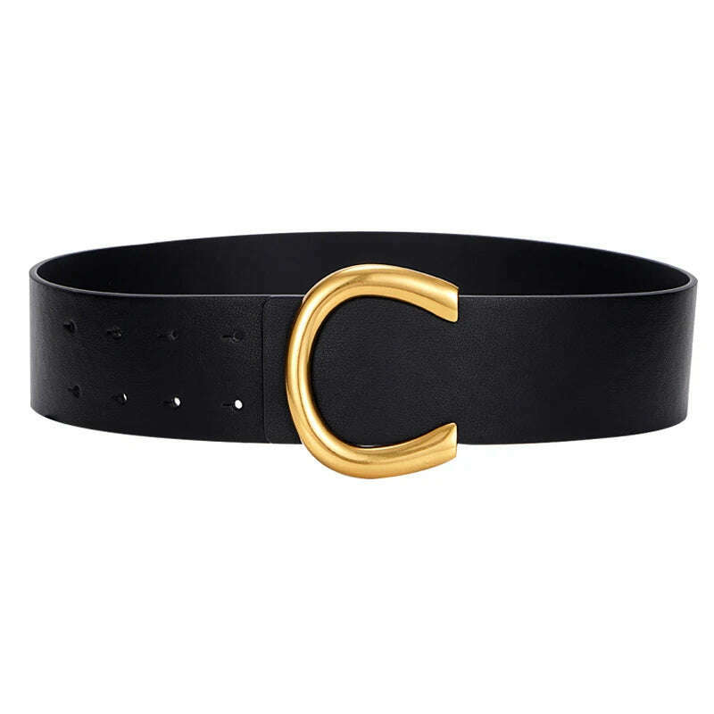Punk Vintage Big Buckle PU Leather Belt for Women