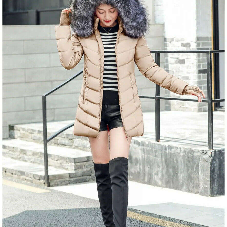 Fashion Slim Winter Jacket – Cotton Padded, Warm, Long Parka - D&M Boutique