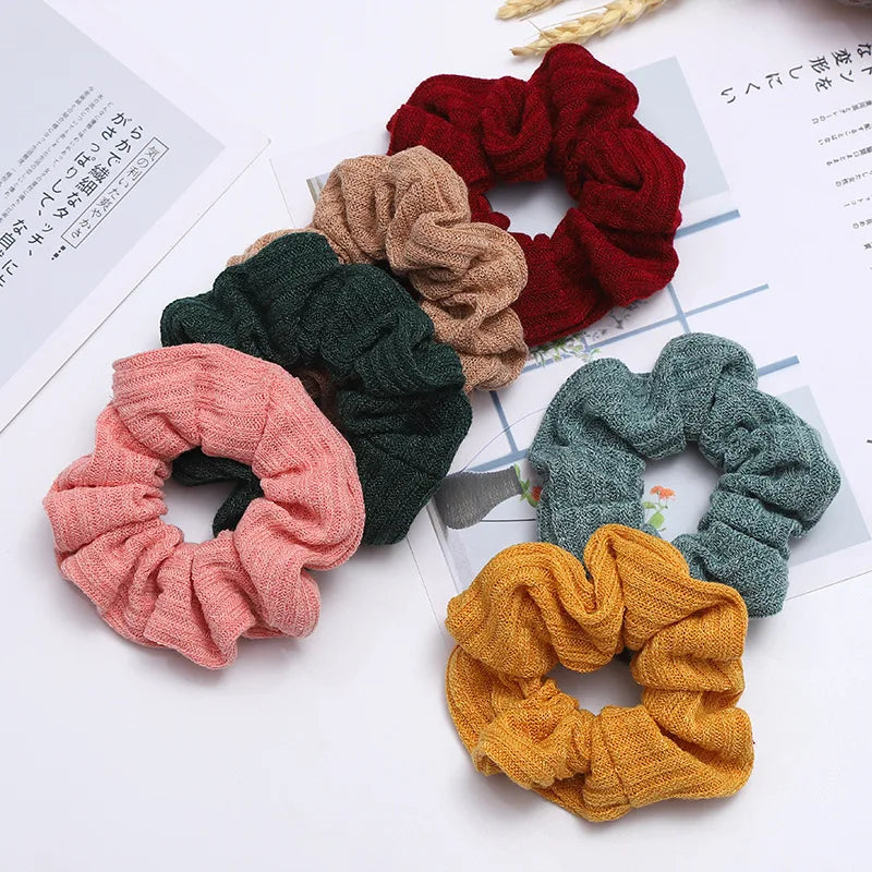 Satin Solid Color Scrunchies