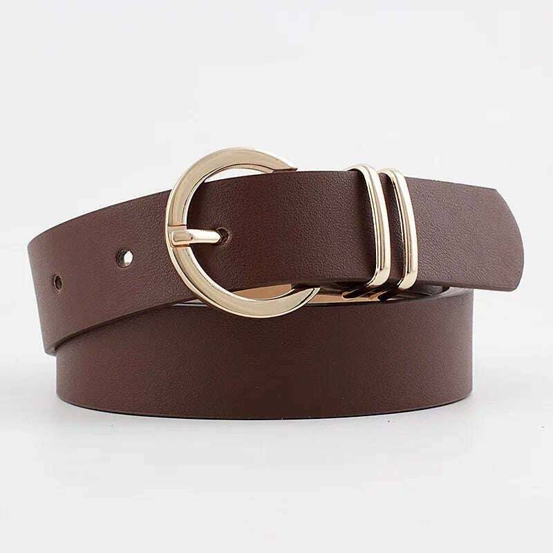 High-Quality Faux Leather Designer Women's Belt