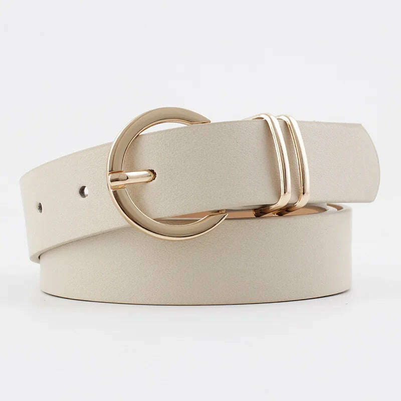 High-Quality Faux Leather Designer Women's Belt